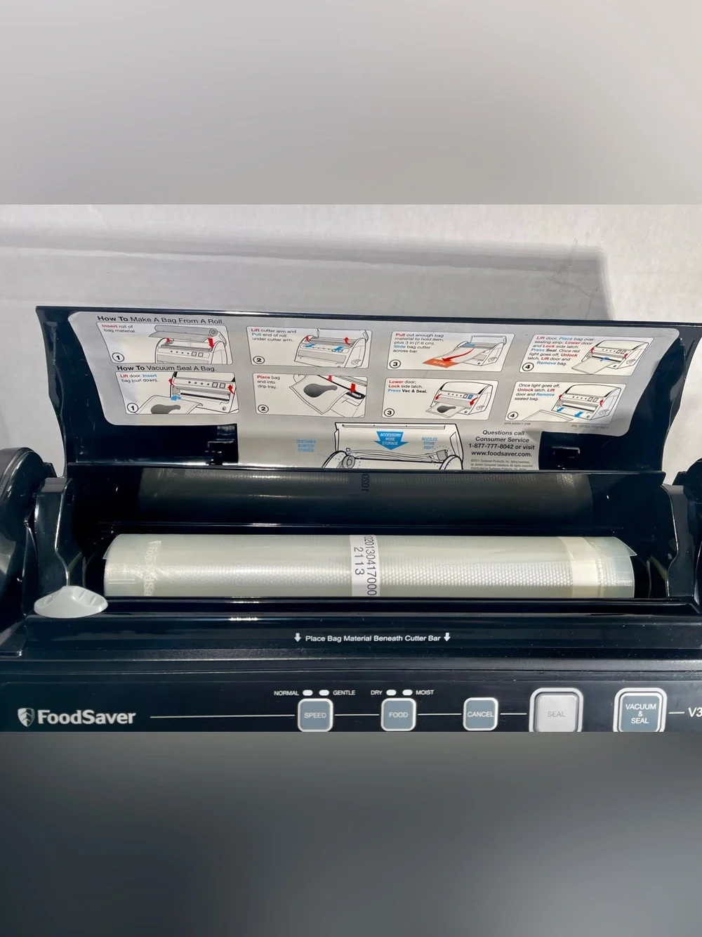 FoodSaver V3230 Vacuum Sealer System w/ Bag Roll & Accessory Hose Tested Works